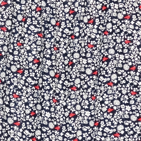 Janie and Jack Red Birds Floral Flannel Navy Blue Winter Pajama Shirt Size 10 - Picture 6 of 11